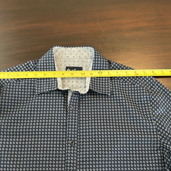 Robert Graham Long Sleeve Blue Geometric Pattern Button Up Shirt Sz XL - Picture 12 of 15